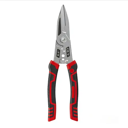 GJANSH Professional Multi-Functional 5 in 1 Tin Snips, CR-V Steel Industrial Grade Metal Shears for Sheet Metal, Wire & Cable Cutting, Must-Have Tool for DIY & Renovation toolupgrade