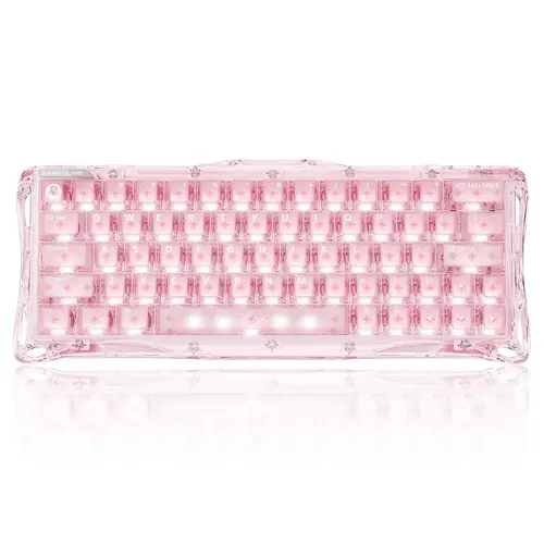 GravaStar Mercury V60 Crystal Rose Magnetic Gaming Keyboard - Pink & Creamy, Hall Effect Switches, Rapid Trigger, Hot-Swappable, RGB, Custom Keycaps, summerwins DealsForYouDays, Creamy Keyboard, 60 Percent Keyboard,back to school,back to school haul