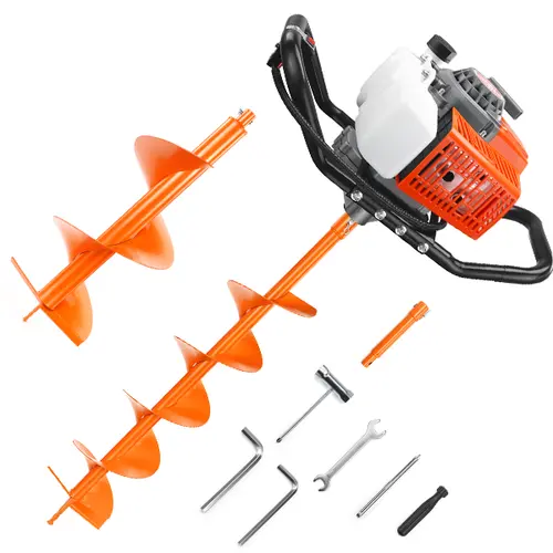 [toolupgrade]NEOTEC 2-Stroke Engine Gas Powered Earth Auger - 72CC ET720/52CC ET520, 52cc 2.5hp Option, 30:1 Fuel Mix, Multiple-Size Drill Bits, Efficient Operation, for Post Holes Digging Fence Posts