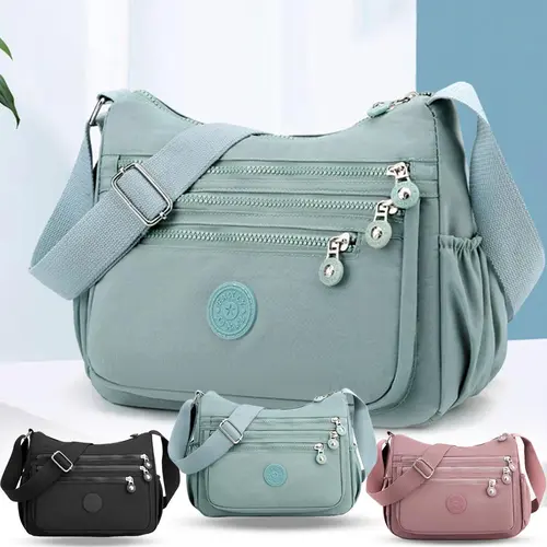 Women's Lightweight Nylon Crossbody Bag - Anti-Theft Handbag with Multiple Pockets, Durable Everyday Accessory for Women, Gift-Ready Pick