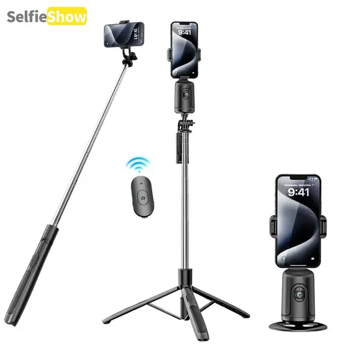 Smart Ai Face Recognition 360° Smartphone Gimbal, Stabilized Full-Screen Tracking, 1.58m Stand Tripod for Indoor/outdoor Live Streaming, Selfie Accessories
