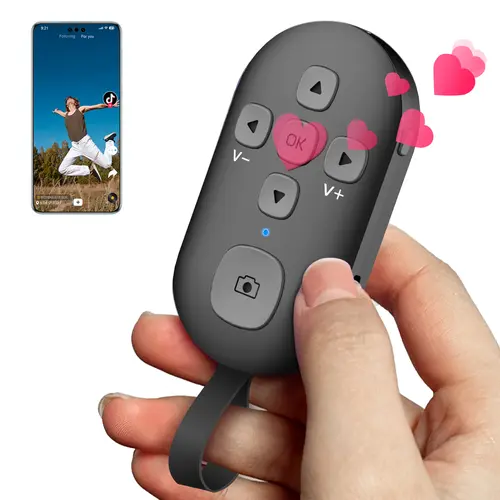 SEANCHEER C01 Wireless Smart Remote Control Device - Phone TikTok Scrolling Accessory, Kindle App Page Turner, Camera Shutter Controller with Bluetooth Connectivity, USB-C Charging