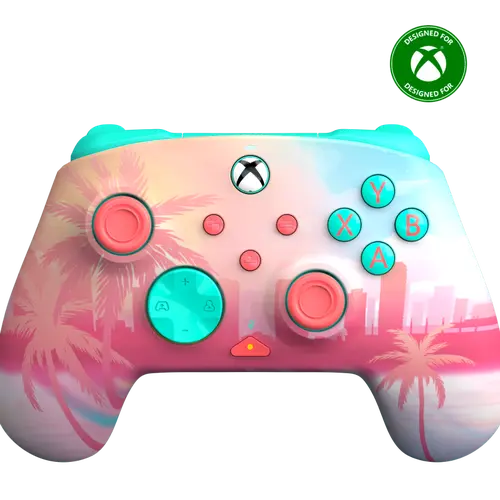 Turtle Beach Pacific Skyline Wireless Gaming Controller for Xbox and PC Accessories - RGB Lighting, TMR Thumbsticks, Dual Rumble Motors, Mappable Back Buttons, Bluetooth Connectivity, Rechargeable, Cable Included for Multiple Devices