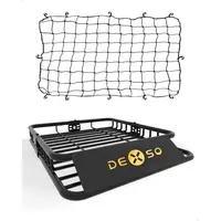 New Upgraded 46" x 36" / 64" x 39" Universal Roof Rack Basket with or Without Cargo Net, 200 Lbs Capacity Rooftop Cargo Carrier Basket, Heavy Duty Luggage Holder Rack for SUVs, Trucks, Vehicles, Travel Accessories, Travel Essentials, Travel Must-haves