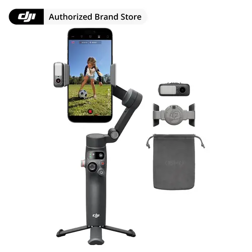 DJI Osmo Mobile 8 Combo 3-Axis Handheld Gimbal Stabilizer - Rotatable Selfie Stabilizer, AI Tracking, 360° Spin Shots, Built-in Tripod, Wireless Function, Lithium Battery, Photography Camera Accessories, Phone Gimbal Stabilizer