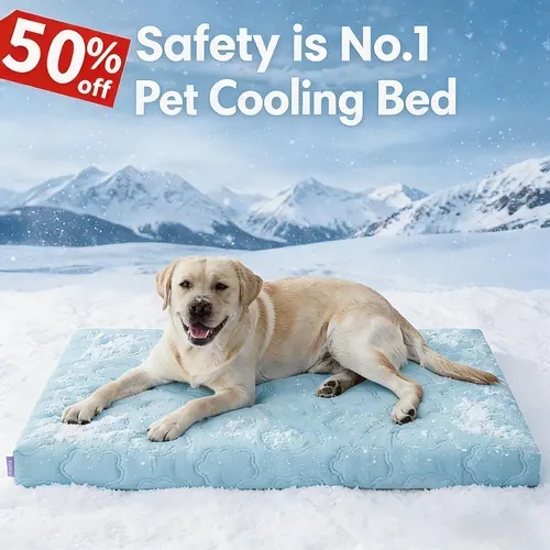 Lesure Cooling Dog Thick Bed - Instant Cool, Orthopedic Support & Superior Breathability, Non-Slip Safety