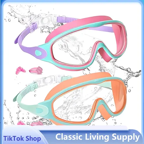 Swimming Goggles 2 Pack Kids Anti-Fog UV Protection – Wide View Waterproof Swim Glasses No Leak for Boys Girls Pool Beach Diving tiktokshopspringglowup swedish graduation gift love