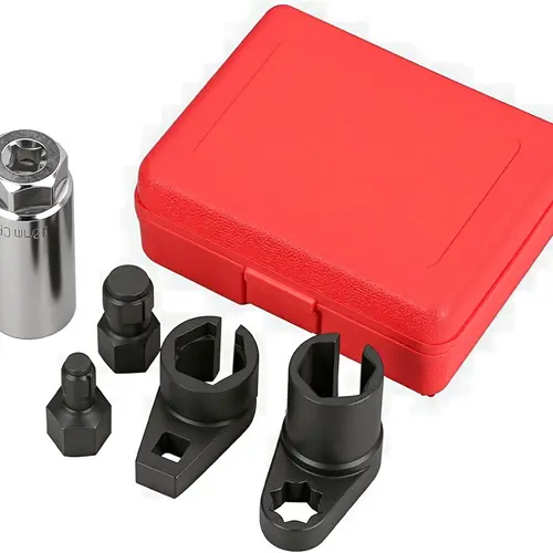 5PCS O2 Oxygen Sensor Socket Thread Chaser Set, 3/8" 1/2" Drive x 7/8" 22mm Oxygen Sensor Remover O2 Sensor Removal Tool Kit #SpringGlowUp，Compatible with all car models,car accessories