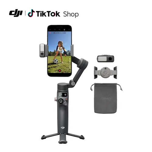 DJI Osmo Mobile 8 Advanced Tracking Combo Gimbal Stabilizer for Phone, AI Native Tracking with Audio & Lighting, 360° Pan Rotation, Built-in Extension Rod & Tripod, 10h Battery, Extension Rod
