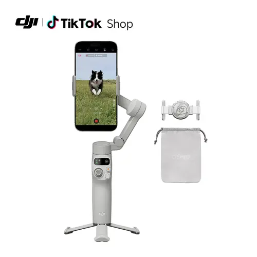 DJI Osmo Mobile 7 Gimbal Stabilizer for iPhone, Android, Built-in Tripod, Portable Stabilizer for iPhone, Selfie Stick, 3-Axis Phone Gimbal, ActiveTrack 7.0, One-Tap Edit, 10hrs Use, Phone Charging