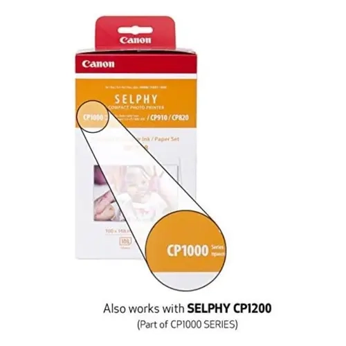 Canon RP-108 Color Ink/Paper Set, For Selphy CP910/CP1300/1500