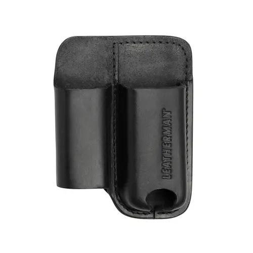 LEATHERMAN Premium Leather Sheath, Double Stitched, Belt Carry, Clip-On, Dual Pockets, Slim Profile, Light Carry Tool Organizer for Hardware Tools