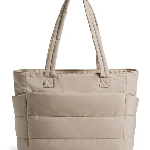 Large Women's Tote Bag, Laptop Crossbody Bag, Multi-Functional Handbag, Quilted Tote Handbag, Quilted Puffer Tote, Large Capacity, Yoga Fitness Travel Bag, Business & School Use, Puffy Carryall Tote, College Style Tote, College Tote Bag