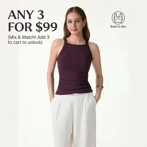 【ANY 3 FOR $99】OGL Plantive Chic Square Neck Ruched Rib bra tops built in bra summer cute tops women Halter Sleeveless Top Casual tank tops TikTokShopBackToSchool SohoChic