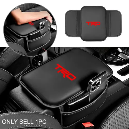 High Quality Car Armrest Box Pad Leather Center Console Cushion Mats, Easy Installation, Fits Toyota Trd Corolla Yaris Chr Auris Rav4 Prius Prado