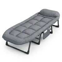 6-Position Adjustable Folding Bed with a Sturdy Steel Frame and a Soft Padded Mattress. Ideal for Quick Naps in the Office or Outdoor Camping, and Easy to Carry. tiktokshopbacktoschool