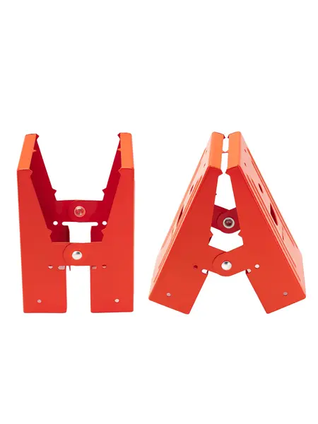 GJANSH 2Pcs Heavy Duty Sawhorse Brackets with Down Clamp – Adjustable Fast Fixed Clip for Woodworking, DIY Projects & Jobsite Cutting. Secure Connector for 2x4 Lumber.