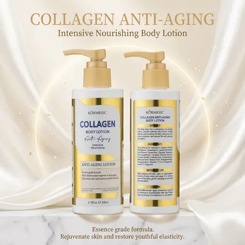 【BUY 1 GET 2 FREE】 KORMESIC Collagen Body Lotion 200ml Ultra Deep Hydrating Moisturizer for Dry Rough Flaky Skin, Quick Absorb, Non-Sticky, Lightweight Daily Body Care Cream