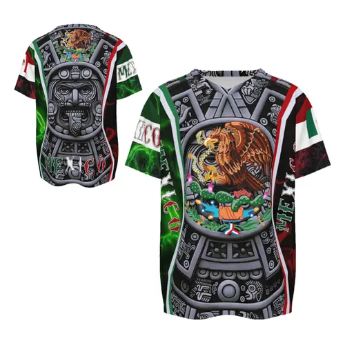 ⚽️Men's 2026 Mexico Soccer Jerseys, Mexican Soccer Jersey, Jerseys De Mexico, Mexican Aztec Calenda Graphic Retro Football Jersey