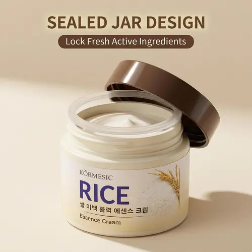 Korean Rice Essence Face Cream,Hydration, Skin Barrier Repair,Non-Greasy Daily Moisturizer with Niacinamide for All Skin Types