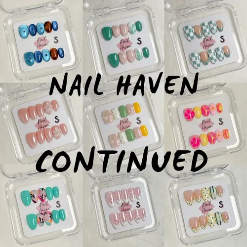 Nail Haven In-House Continued Collection | 10pcs handmade press-on nails made by our own workshop