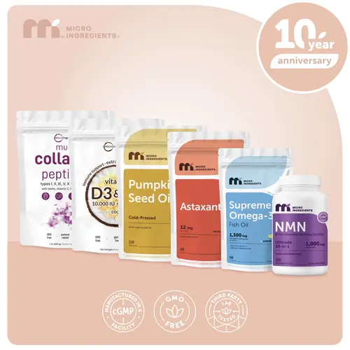 Kellie’s Menopause Bundle: Collagen Powder, Astaxanthin, Omega-3 Fish Oil, Vitamin D3K2, Pumpkin Seed Oil & NMN Complex