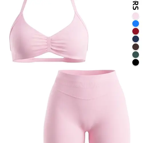 Women's Comfortable Versatile Sports Bra & Shapewear Shorts, Lightweight Seamless Design, Ideal for Workout Athletic Wear and Daily Wear, Sporty Bra Set