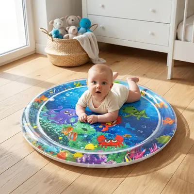 Inflatable Water Pad Kids Toy for Ages 3+, Safe Durable Educational Play Mat, Motor Skill Play Toys for Sensory Exploration, Summer Birthday Gift