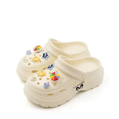 GRIP&GO Women's Fashion Cute Casual Slippers - Breathable EVA Clogs, Soft, Cool, Antislip Grip Footwear, Flat Heel (1 cm or Less), Sizing Up Recommended, Home-to-Beach Ready Shoes, Slipper, Lightweight