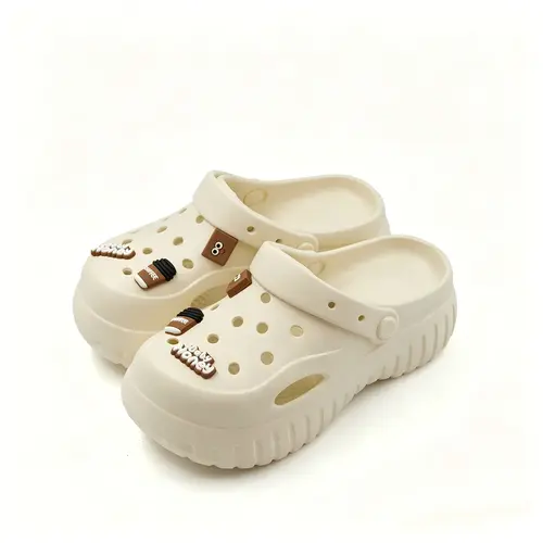 GRIP&GO Women's EVA Clogs - No-Buckle, Easyslide, Comfi, Footbed Design, Decorated with Various Elements, Durable, Non-Slip Sole, Breathable, Comfortable Slide Slippers for Home & Outdoor Walking, No-Buckle Women's Clogs, Easyslide Women's Clogs