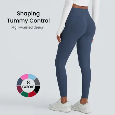 TCVC UltraSculpt High Waisted Shaping Leggings, Tummy Control, Butt Lifting, with Side Pockets, Stretchy & Breathable for Gym, Yoga, Running & Casual Summer Wear