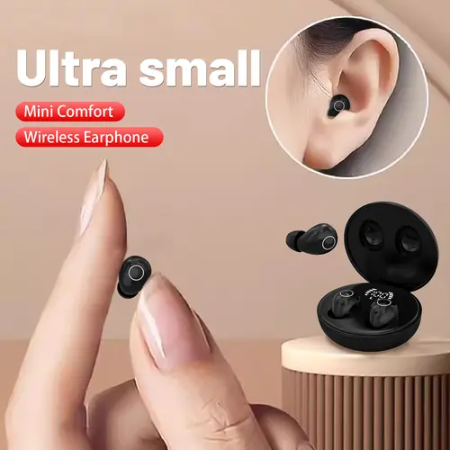 INSONIXN Ultra Mini Invisible Wireless Bluetooth In-Ear Earbuds - Side Sleeper-Specific, Deep Noise Blocking, All-Night Comfort, Immersive Sound, Tiny Touch Operation, Ideal for Work & Study, Invisible Earbuds