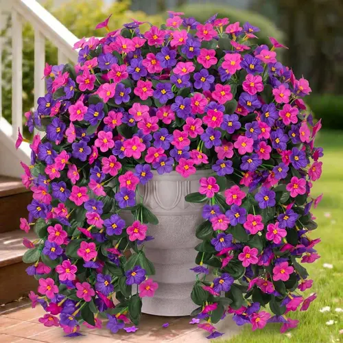 2PCS Ivydale UV-Resistant Faux Silk Yellow Morning Glory Trailing Garland - Artificial Floral Ornaments, Decorative Fake Plant for Home Planter, Porch, Wardrobe, Casual & Business Decor