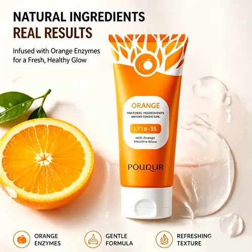 Orange Enzyme Exfoliating Gel | Gently Remove Dead Skin Cells for Instant Glow | Brightening & Smoothing Peeling Gel | Mild Formula for Radiant Skin