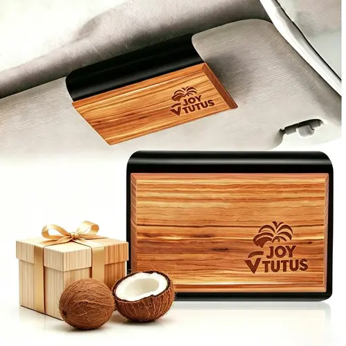 Joytutus Woody Wood Car Air Diffuser, Premium Texture Sun Visor Clip-On Fragrance Set, Clean Summervibes Odor Removal Accessory, Universal Brown Automotive Accessory for Most Cars, Father's Day Gift, Easy Install