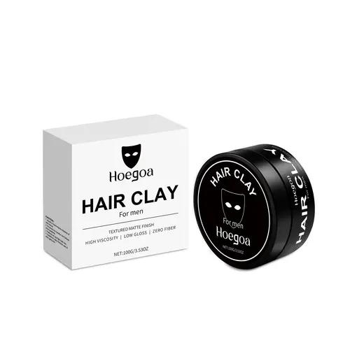 Hoegoa Men's Hair Setting Paste Natural Fluffy Smooth Shiny Long-Lasting Matte Texture Gel for Haircare 100g/3.53oz