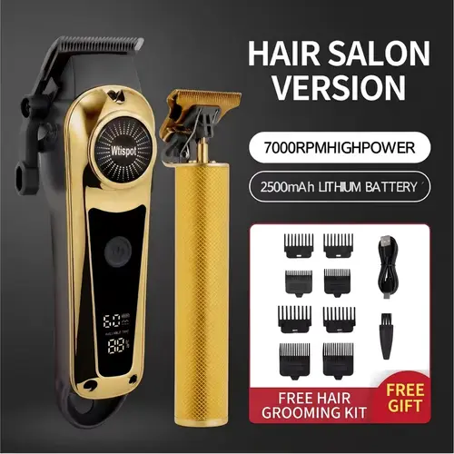 Men's 2-in-1 Electric Razor - Painless Precision Shaver, Portable Beard Shaver, Wireless Hair Trimmers & Clippers for Facial & Sideburn Grooming, Travel-Friendly Design, Ideal Father's Day Gift for Daily Care