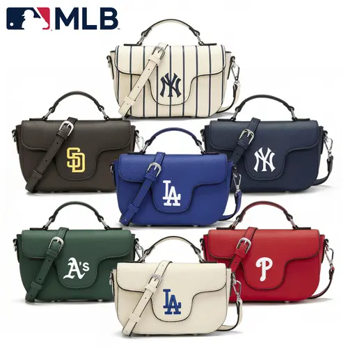 MLB Crossbody Bag for Game Day Essentials & Casual Fan Gear, Waterproof,Lightweight Shoulder Bag,Fashionable Handbag Leather Satchel,Business, Work, Travel, School, 125