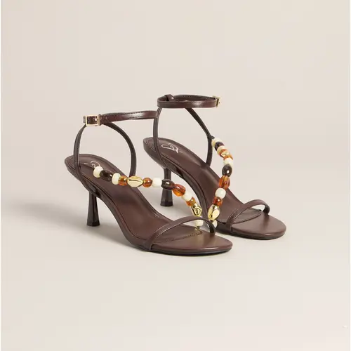 Vacation Glow Beaded Stiletto Heel Sandals