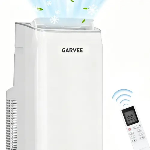 Garvee 12000 BTU 3-in-1 Portable Air Conditioner, Dehumidifier & Fan, Cooling Up to 750 Sq. Ft., Equipped with Remote Control, Sleep Mode, 24-Hour Timer and Installation Kit, Ideal for Home, Office & Dorm Room