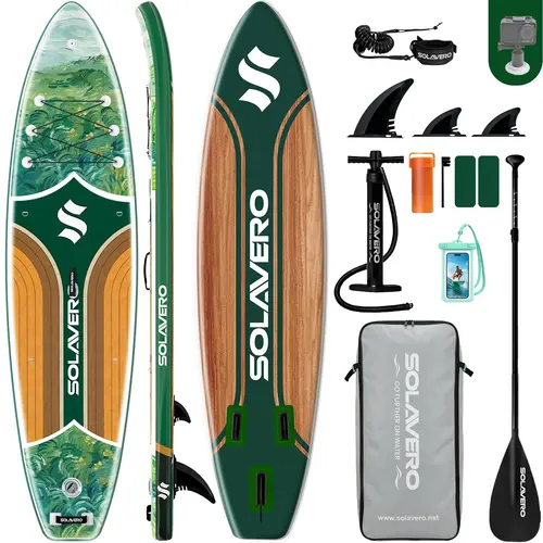 Stand Up Paddle Board 11' Inflatable SUP for Adults, Blow Up Paddle Board with Non-Slip EVA Deck 500LB Capacity Wide Board for All Skill Levels summerwins