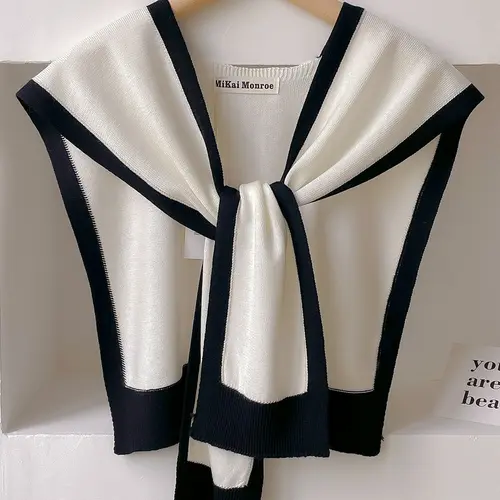 Women's Colorblock Shawl, Casual Soft Comfortable Shawl for Daily Wear, Fashion Accessories for Women & Girls