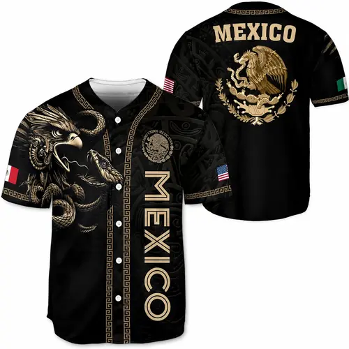 Mexico Flag Baseball Jersey, Green White Red Button Up Shirt, Vintage Mexican Style Jersey, Summer Sportswear, Gift for Men