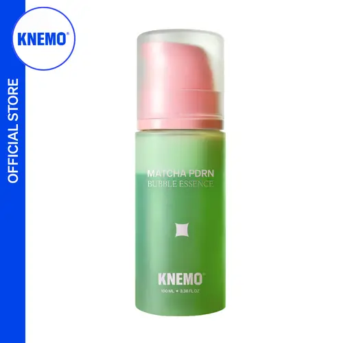 KNEMO Matcha PDRN Bubble Facial Activating Serum - Caffeine, Peptides, Green Tea & Ceramides Infused, Fast Absorbing Skincare Essence for Pore-Blurring, Strawberry Skin Repair & Fruity Scented Glow, Blurs Pores