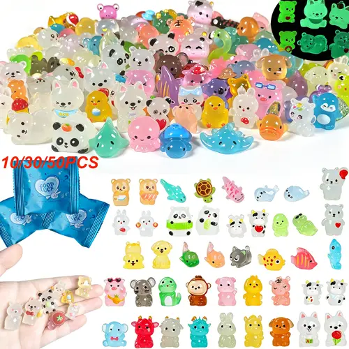 Mini Resin Animal Gift Bags, Cute Home Decor, Classroom Rewards, Party Gifts, Birthday Favors, Grad Party Favors, Holiday Presents, Party Favors Bag, Party Goodie Bags, 10/30/50 Pieces, Fun Unboxing Experience, Party Bag Fillers