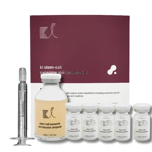 [Summer Deal] KI Stem-Cell Exosome Booster Kit Anti-Aging & Brightening Ampoule Set Glowing Plum for Intensive Repair & Visible Renewal&microneedking ampoule