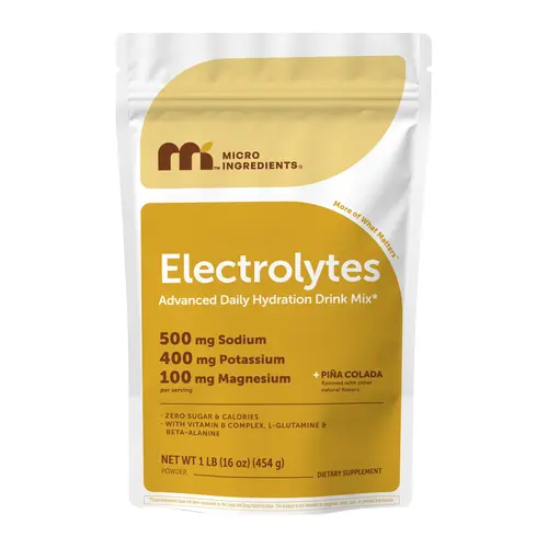 Micro Ingredients Electrolyte Powder Pina Colada (Pineapple) Flavor, 1lb