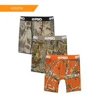 PSD Youth Boys Realtree Boxer Brief 3 Pack - Soft, Breathable and Stretch Comfortable Underwear
