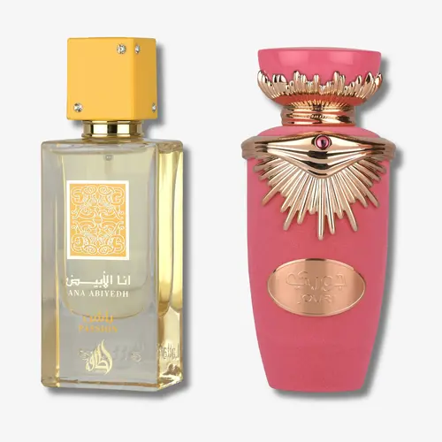 Lattafa Ana Abiyedh Passion + Lattafa Jouri EDP 100ml Spray Bundle