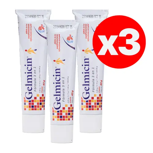3 PACK - Gelmicin 40g - Skin Repair Cream, Daily Cream for Sensitive Skin and Dry Skin, Skin Relief Balm, Multi-Action Recovery Cream for Sensitive Areas.
